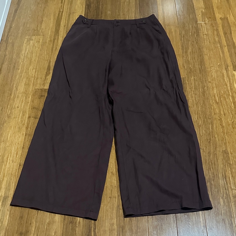 Madewell Dark Brown Wide-Leg Pants
